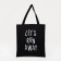 Soper bag “Let's run away far”, 40x35x0.5 cm, without lightning, without lining, black color