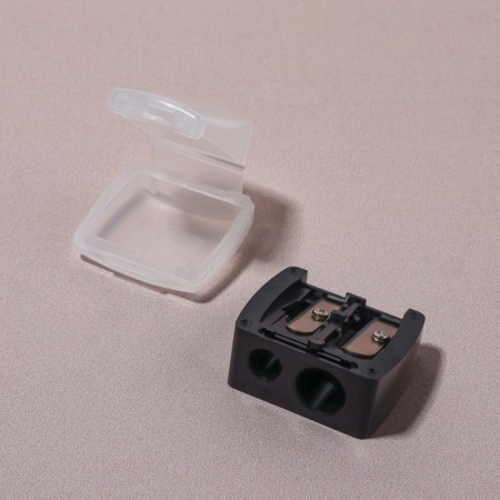 Cosmetic sharpener, with a lid, double, black color-4