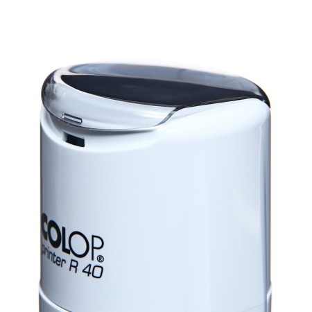 Equipment for round printing automatic Colop Printer R40, diameter 41.5 mm, with a lid, white body-5