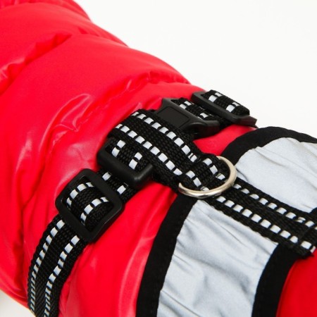Jacket for dogs with a reflective harness, size 18 (DS 40, OG 50, Osh 38), red-5