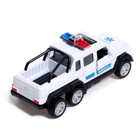 Metal machine "Jeep 6x6 of special services", 1:32, inertia, color white-2