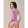 Bodi female with a deep round neck and long sleeve Body Manica Lunga, size 44-46, color Lilac