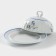 Porcelain Maslenka "Geese", 500 ml, D = 17.7 cm