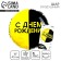 Foil ball 18 "Happy Birthday", black and yellow circle, with a substrate