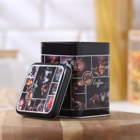 Bank for bulk products "Bistro", 10 × 7.5 cm, black color-1