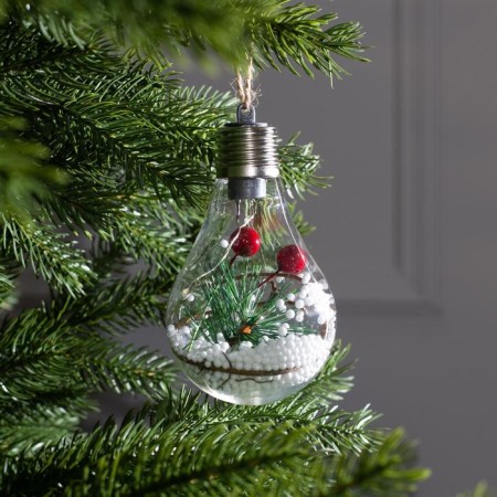 Fir -tree ball "spruce branch", batteries, 5 LED, glow warm white-1