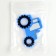 Silicone teether for teeth "Tractor", blue color