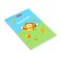 Notepad A7, 48 sheets, in a cage, on the gluing, "extreme orange", covered paper cover, lamination, three -color block, block 60 g/m2, 5V mix
