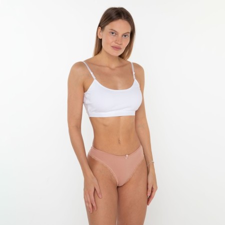 Panties women's thongs, beige color, size 46-48 (l)