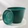 Pot for flowers with a pallet "Antik", 1.6 l, d = 17 cm, color malachite