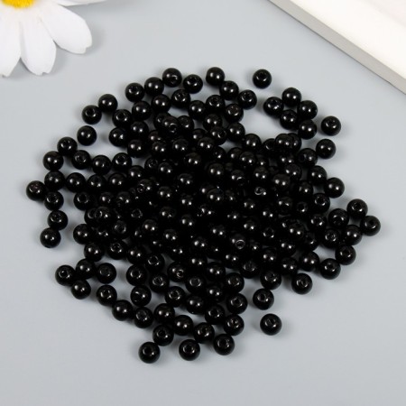 A set of plastic beads "Astra", 6 mm, 25 g, black-1
