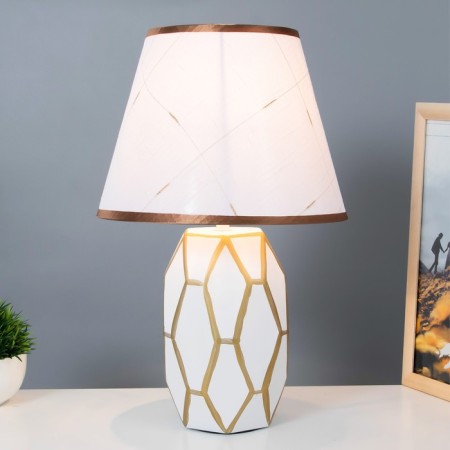 Santano table lamp E14 40W white-gold 20x25x39 cm Risalux-1