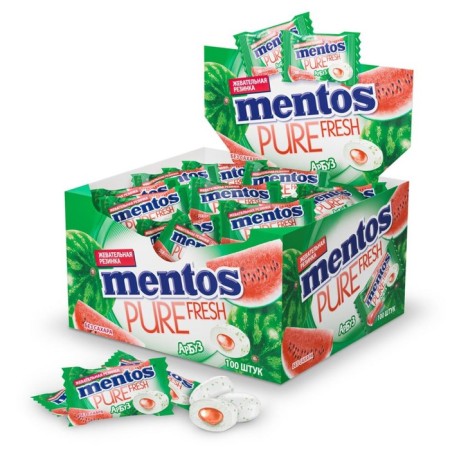 Chewing gum Mentos, watermelon, 2g.
