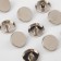 A set of metal buttons on the leg, d = 18 mm, 10 pcs, the color is silver gloss