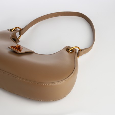 Bag Women's Baget on the Textura zipper, medium size, color light brown-4