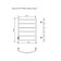 Electric towel "Sanprise" Classic P6, 400x600 mm, left, white