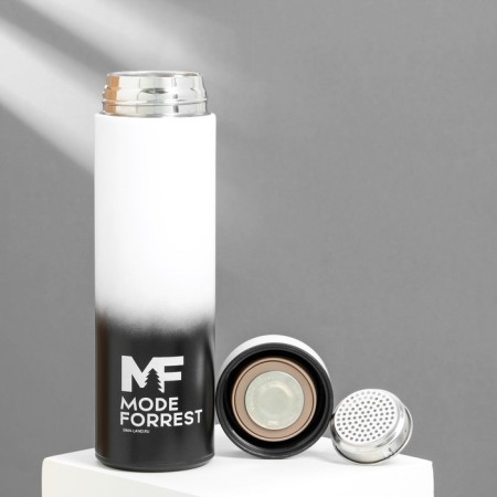 Thermos with a temperature indicator Mode Forrest, 500 ml black and white, retains heat 8-10 hours-2