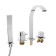 Mixer on board the Bath Zein NB-3, for four holes, a set, high spout, chrome