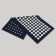 Iplikator - rug, base of spanbond, 140 modules, 28 × 64 cm, dark blue/white color