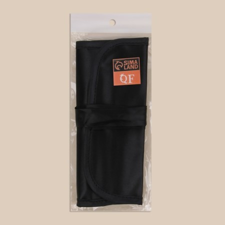 A set of makeup brushes, 7 objects, a cover on the ties, the color is black-7
