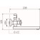 Bath mixer RMS SL115-142E, two-wound, short spout, with a shower set, chrome