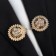 Circum clamp "Circles", white color in gold