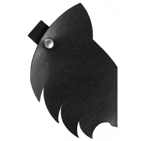 Pecado BDSM mask, Cat with cat ears, genuine leather, black-4