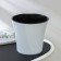 Kashpo for flowers with an insert "Arte", 3.5 l, white-black color
