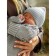 Cap with lapel Children's Amarobaby Pure Love Tot, size 38-40 cm, color gray color