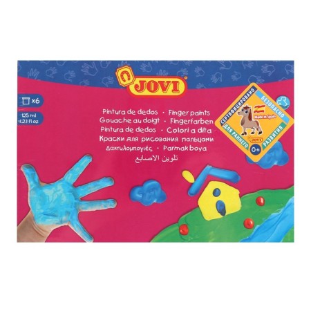 Finger paints, 6 colors x 125 ml, Jovi, for kids-2
