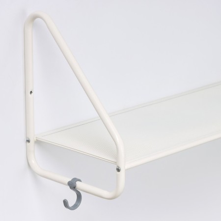 Wall -mounted shelf "Barcelona 21", 65 × 24.5 × 30 cm, white color-2