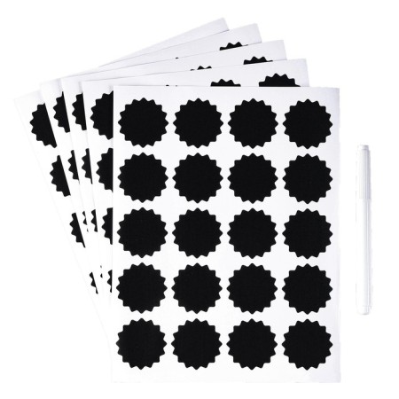The stickers are waterproof, a set of sheets 5 pcs., Cretaceous marker, diameter 1 stickers - 38 mm-2