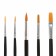 Set of brushes, synthetics, 5 pieces, Brauberg (round, No. 1, 2, 5, flat No. 5, 8), blister