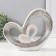 Souvenir Ceramics "heart in heart" silver-white 18x21x6 cm
