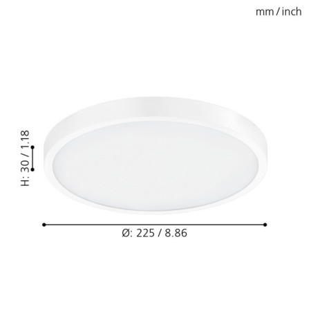 Fueva-a LED 14W 2000LM lamp, with PDU-1