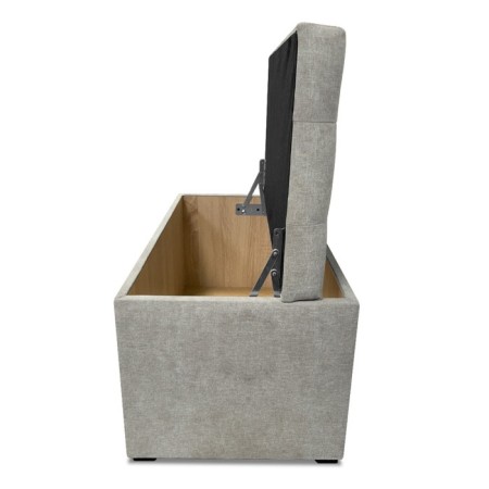 Puff with a lid and weighting, 800 × 400 × 420 mm, Dakota velor, Ivory color-6
