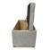 Puff with a lid and weighting, 800 × 400 × 420 mm, Dakota velor, Ivory color