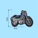 Thermal appliance "motorcycle", 8 × 6 cm, blue color