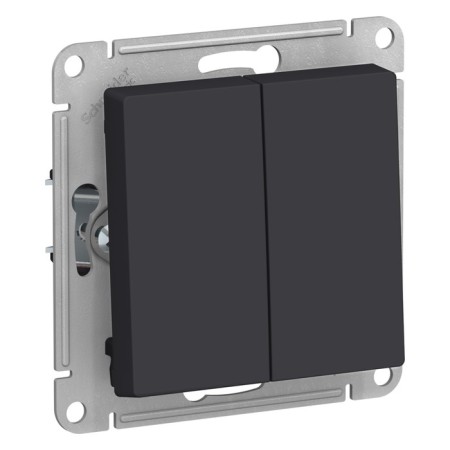 Switch Se Atlasdesign, 10 a, 2 keys, IP20, hidden, carbon, Atn001051-1