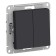 Switch Se Atlasdesign, 10 a, 2 keys, IP20, hidden, carbon, Atn001051