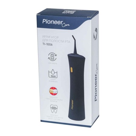 Irrigator of the oral cavity Pioneer TI-1006, 150 ml, 3 modes, 2 nozzles, black-14