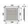 Ventilation grate Zein Lux RM2525CR, 250 x 250 mm, with a grid, metal, silver