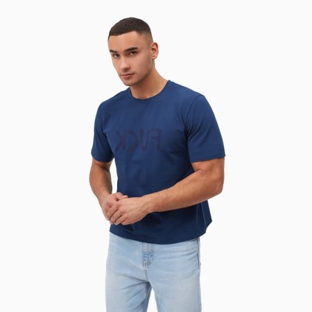T-shirt male Minaku "Fuck" Blue color, rn 50-4