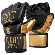 MMA Gloves Training Fight Empire, black and gold, size M