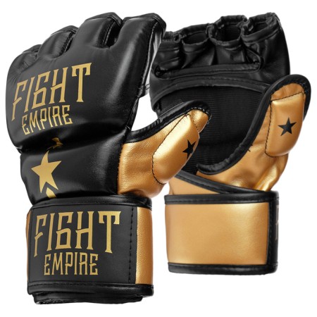 MMA Gloves Training Fight Empire, black and gold, size M