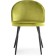 Stol on a metal frame Dodo metal/velor, black/green 52x55x77 cm