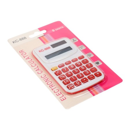 Pocket calculator with colored buttons, 8 - discharge, mix-2