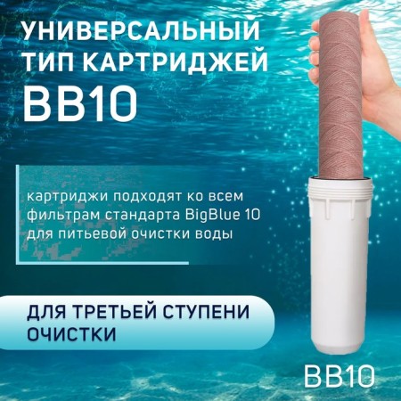 Sminous cartridge Zein PSF-10BB, from a defining thread, 10 μm-4