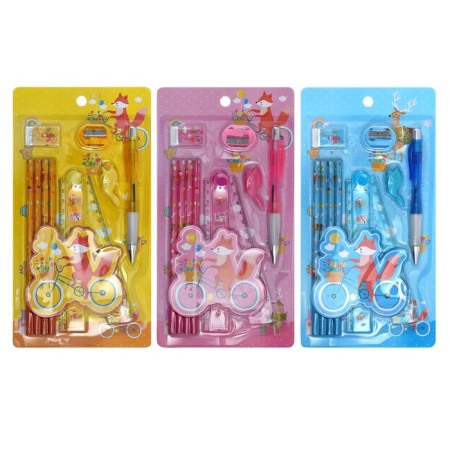 Cleaning Set, 4 CGR pencils, sharpener, eraser, ruler, handle, nozzle mix