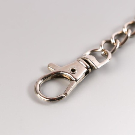 Chain d/keys with a carbine on a ring, silver 0.7x34.5 cm-2